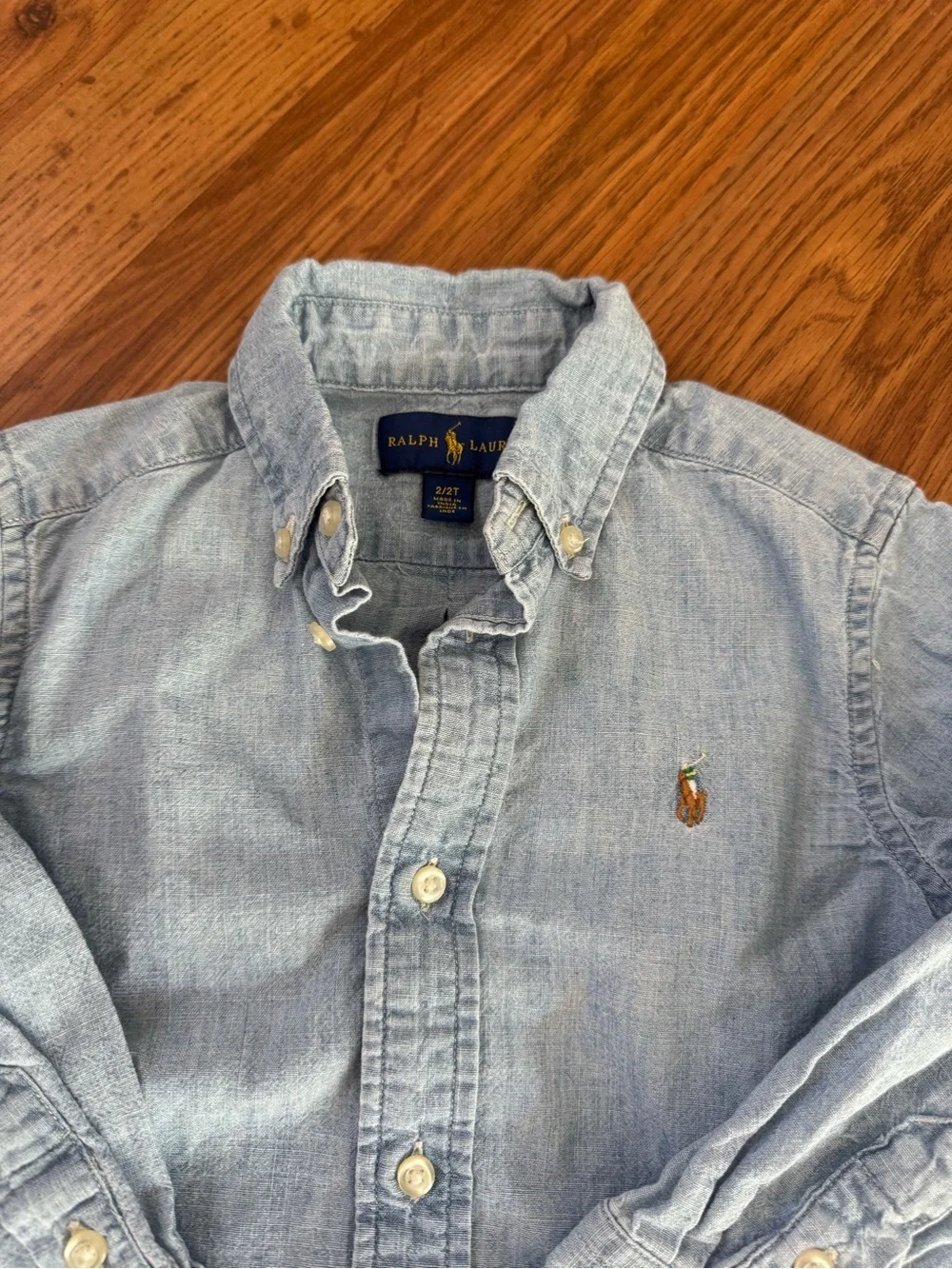RALPH LAUREN  Boys 2T Denim Polo Pony Shirt